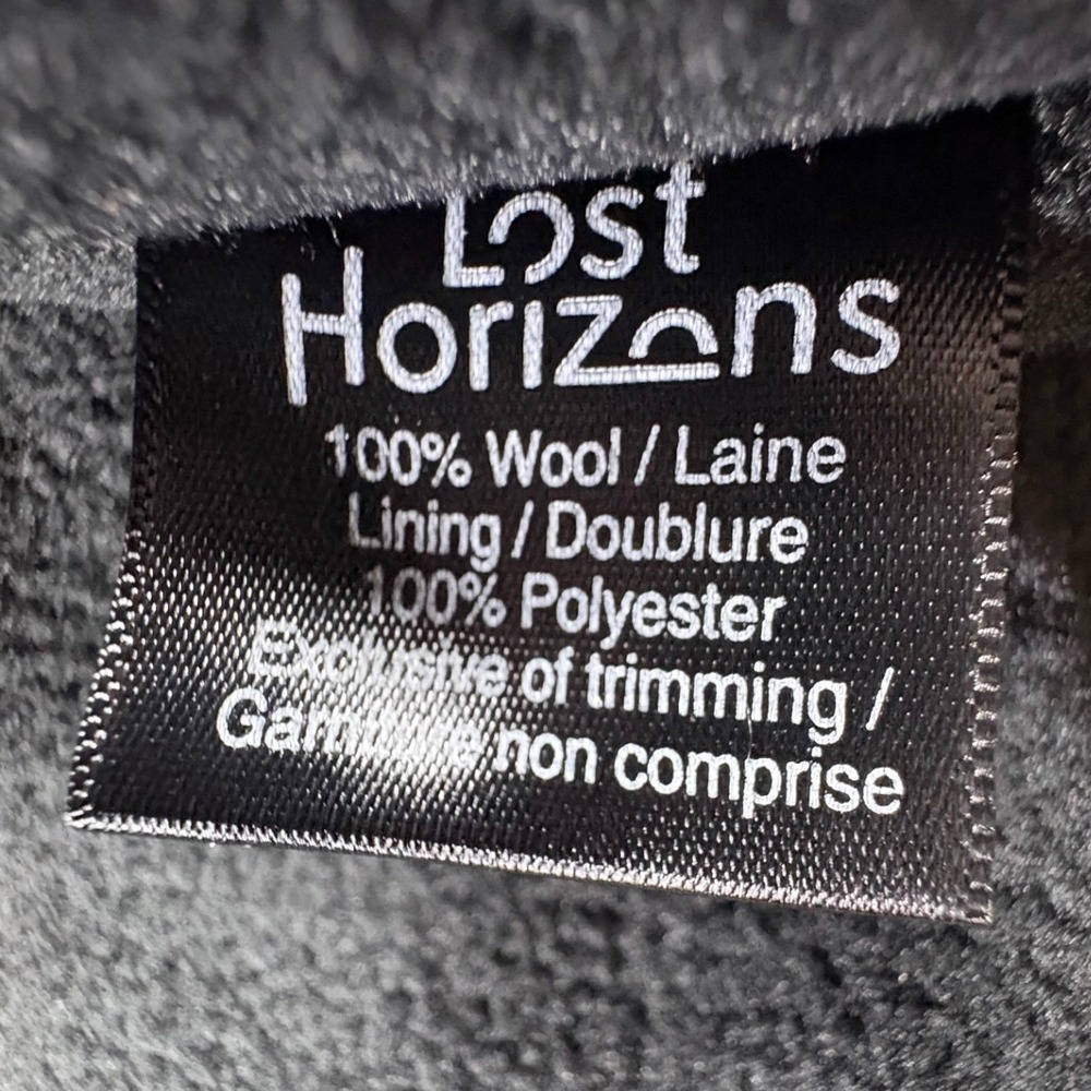Lost Horizons Cardigan Mens L Gray Wolf Heavyweight Wool Full Zip Nepal - Picture 10 of 14